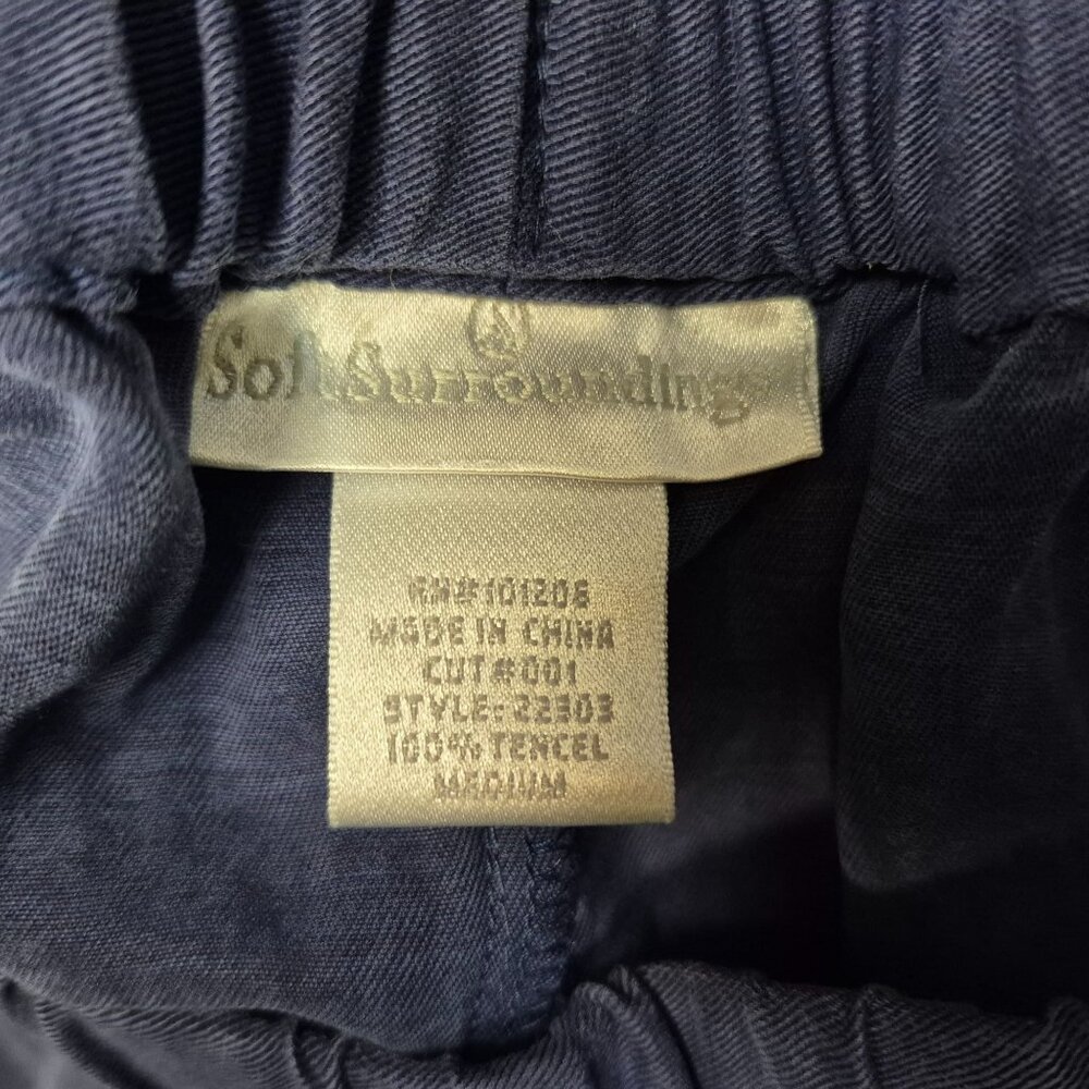 Soft Surroundings Women's Purple Wide Leg Relaxed Baggy Flare Pants Sz M 28/27 - Picture 5 of 5